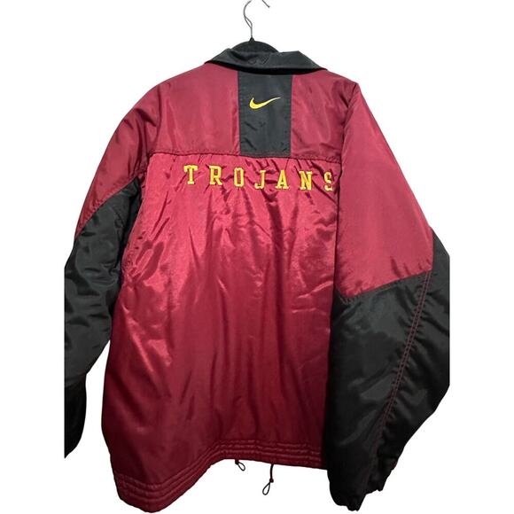 Vintage 90s Nike Red Black USC NCAA Trojans Full Zip Jacket Size XXL - Picture 2 of 9